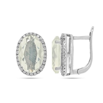 Серьги из серебра лунный камень, МЦВ83
