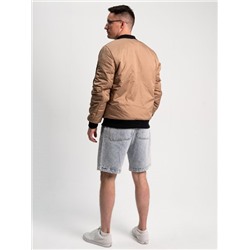 Бомбер-пилот бежевый