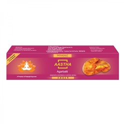 Aastha agarbatti AMBER, Patanjali (Аастха благовония АМБЕР, Патанджали), 125 г.