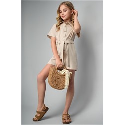 Льняной комбинезон для девочки Happyfox