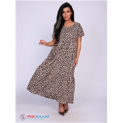 Трикотажное платье леопард КП-02(12)