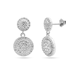 Серьги из серебра куб.циркон., МЦВ86