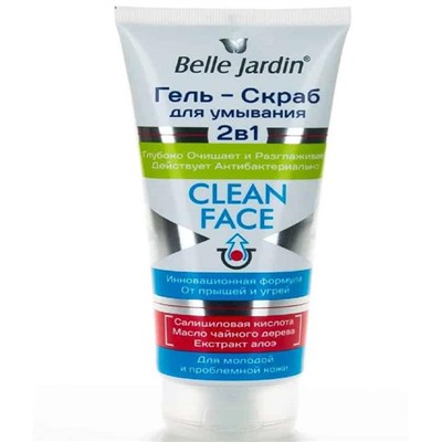 BELLE JARDIN CLEAN FACE Гель-скраб д/умывания 200мл