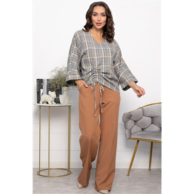 Блуза Ватсон (серо-бежевая) Б14150-12М