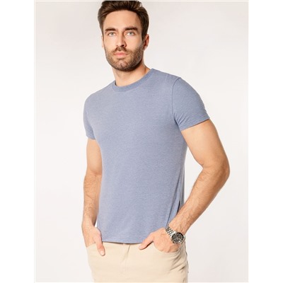 Футболка slim fit из премиального хлопка с эффектом меланж