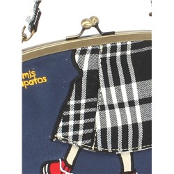 Сумка женская иск/кожа+текстиль ZPT-MC 8-6376,  1отд,  1внут,  1внеш карм,  плечевой ремень,  синий/черный 252246