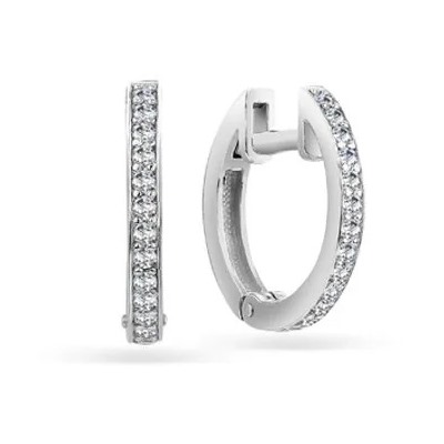 Серьги из серебра куб.циркон., В10-0287