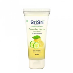 CUCUMBER LEMON FACE WASH, Sri Sri Tattva (Гель для умывания ОГУРЕЦ И ЛИМОН, для чистой и гладкой кожи, Шри Шри Таттва), 60 мл. - СРОК ГОДНОСТИ ДО 31 МАРТА 2025 ГОДА