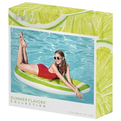 Матрац д/плавания Bestway Tropical Lime 171*89см / коробка 43246/4730417 АКЦИЯ! СКИДКА 15%
