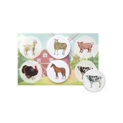 Обучающее лото для детей «Лето в деревне» с пластиковыми фишками