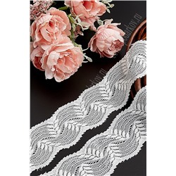 Кружево-стретч  6 см*10 м  (SF-896), молочный