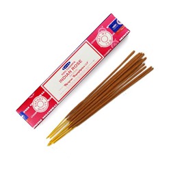 Nag Champa INDIAN ROSE Incense, Satya (Благовония Наг Чампа, ИНДИЙСКАЯ РОЗА, Сатья), 15 г.