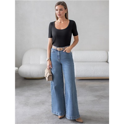 Футболка из трикотажа в широкий рубчик