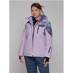 Горнолыжная куртка женская зимняя великан фиолетового цвета 2263F