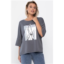 Блуза Фауст (серая) Б14203-20М