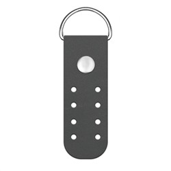 Кожа - Пришивное полукольцо мини Silver
