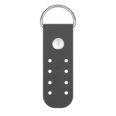 Кожа - Пришивное полукольцо мини Silver