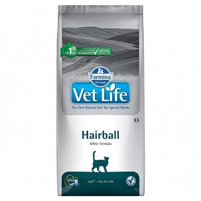 Фармина Vet Life Cat Hairball диета для кошек для выведения комочков шерсти 0,4кг 5036АГ