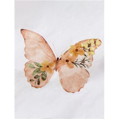 Футболка с принтом свободная эластичная из премиального хлопка