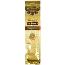 Ace Scents PATCHOULI Natural Masala Incense Sticks, Aromatika (ПАЧУЛИ натуральные ароматические палочки, Ароматика), 20 палочек.