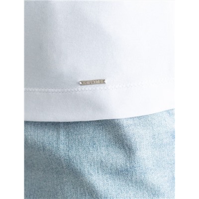 Топ из премиального хлопка с эластаном