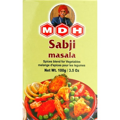 SABJI MASALA Mixed Masala Powder, MDH (САБДЖИ МАСАЛА смесь специй для овощей, Махашиан Ди Хатти), 100 г.