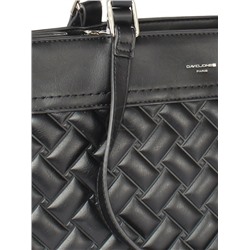 Сумка женская искусственная кожа DJ-CM 6706-BLACK,  3отд,  плечевой ремень,  черный 256140