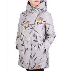 806 GRAY Пальто демисезонное женское (100 гр. синтепон) размер 54