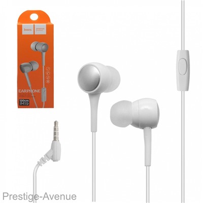 Наушники Hoco M19 Drumbeat Universal Earphone with mic (1.2 м) с микрофоном White Белые