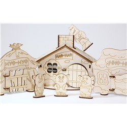 Деревянный кукольный театр «Три поросенка-2»