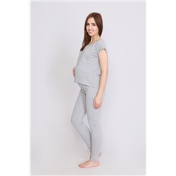 Брюки женские для беременных, серый меланж