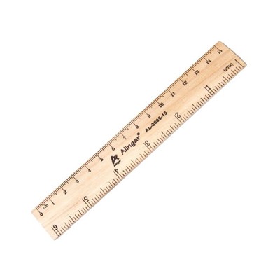 Линейка дерев. 15см (вып.по 2шт.) AL3695-15