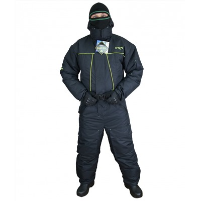 Костюм мужской "Scorpicore " зимний, куртка/полукомб.(Taslan/Fleece) черный К-477