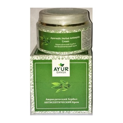 Ayurvedic Herbal Cream ANTISEPTIC, Ayur Ganga (Аюрведический хербал крем АНТИСЕПТИЧЕСКИЙ), 30 г.