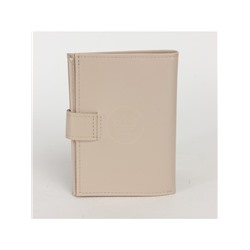 Обложка для авто+паспорт-Croco-ВП-1032  (с хляст, 5 внут карм, двойн стенка)  натуральная кожа бежевый матовый (242)  235105
