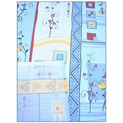 Простыня Ивановская бязь Стамбул вид 4 голубой