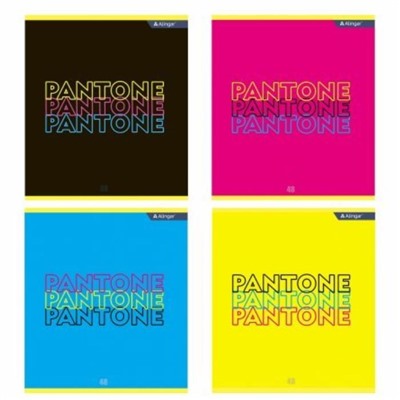 Тетрадь 48 л клетка  ALINGAR PANTONE 4 дизайна AL10907