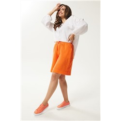 Mislana С928 белый+оранжевый, Блуза,  Шорты