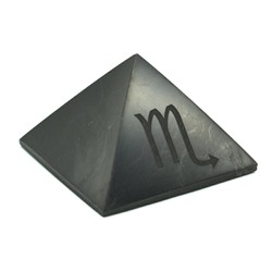 Пирамида из шунгита полированная знака зодиака "Скорпион", 50*50мм