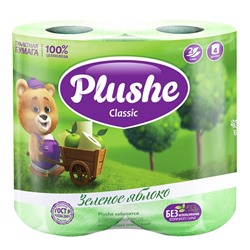 Туалетная бумага  PLUSHE 2 слоя Зел.яблоко 4 рул.