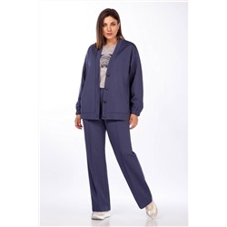 Ольга Стиль С-764 серовато-синий, Брюки,  Жакет