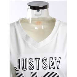 L2336 Футболка женская (95% хлопок, 5% полиэстер) размер свободный 42-44