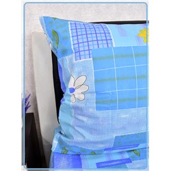 Постельное белье Шуйская бязь Турецкая ромашка синяя 6239-1