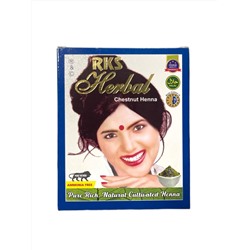 Herbal CHESTNUT Henna, RKS (Индийская хна для волос КАШТАН), 1 уп. (6 пак. по 10 г.)