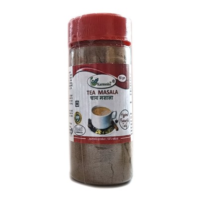TEA MASALA, Karmeshu (СМЕСЬ СПЕЦИЙ ДЛЯ ЧАЯ МАСАЛА, Кармешу), баночка с дозатором, 50 г.