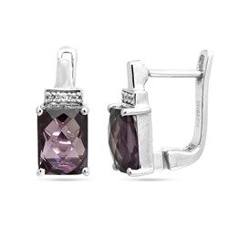 Серьги из серебра синт.александрит, Харден