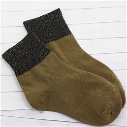 Детские носки 3-5 лет 15-18 см "С люрексом" Коричневые