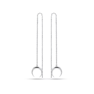 Серьги из серебра без вставки, Ю-28043р