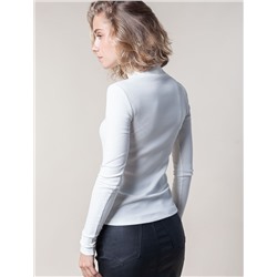 Водолазка из трикотажа в широкий рубчик