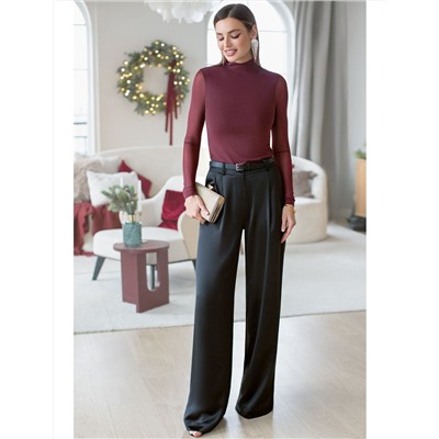 Водолазка с прозрачными рукавами